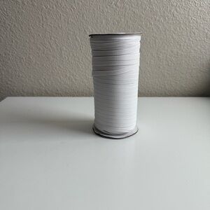3/8 White Elastic Roll - 100yds